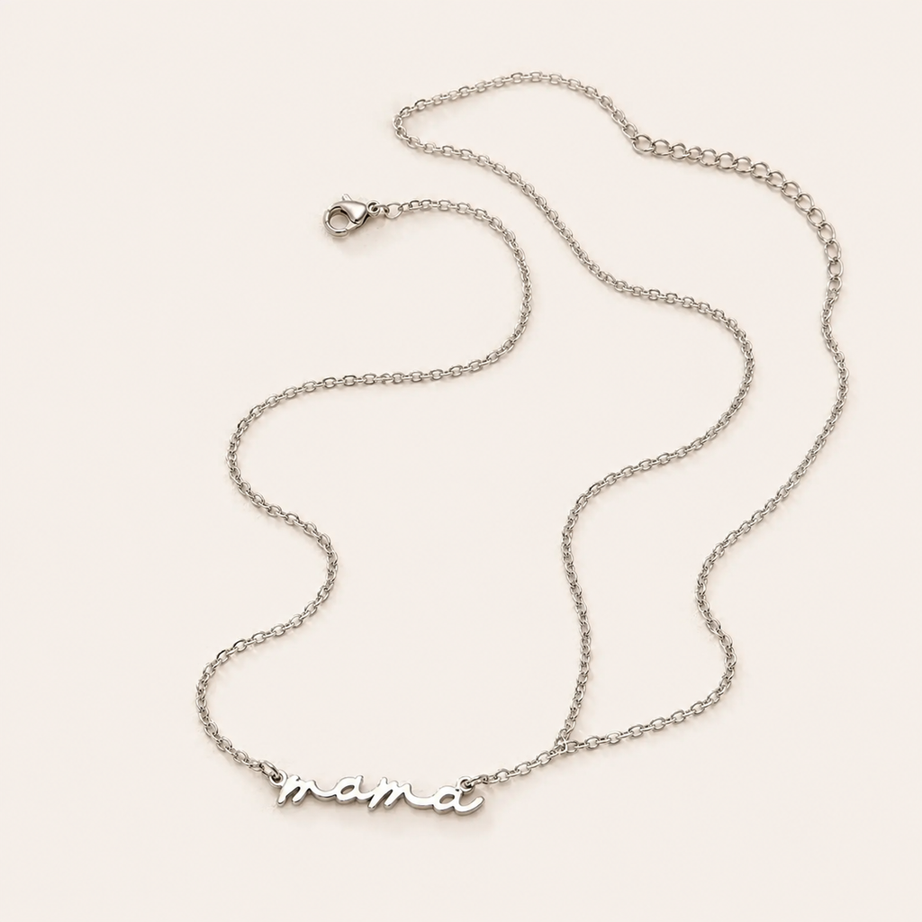 18k Stainless Steel Tarnish Free Mama Necklace