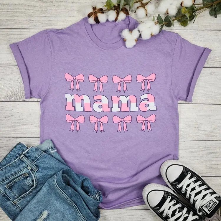 Mama With Bows - Graphic T-shirt - LECCE
