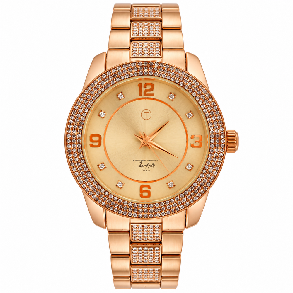Matte Metal Watch upright on white background