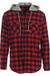 Men's Casual Button Up Flannel Shirt with Removable Hoodi - LECCE