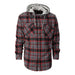 Men's Casual Button Up Flannel Shirt with Removable Hoodi - LECCE