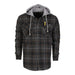 Men's Casual Button Up Flannel Shirt with Removable Hoodi - LECCE