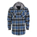 Men's Casual Button Up Flannel Shirt with Removable Hoodi - LECCE
