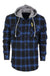 Men's Casual Button Up Flannel Shirt with Removable Hoodi - LECCE