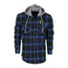 Men's Casual Button Up Flannel Shirt with Removable Hoodi - LECCE