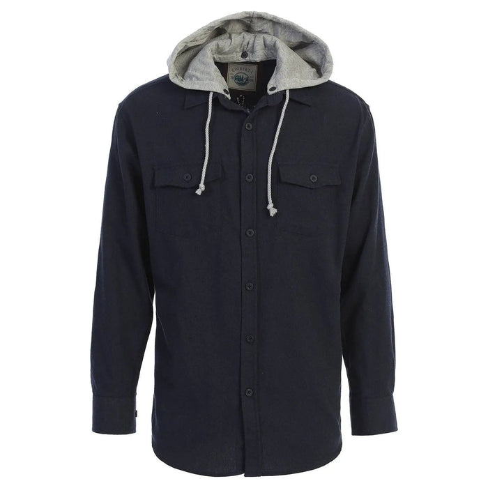 Men's Casual Button Up Flannel Shirt with Removable Hoodi - LECCE