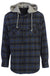 Men's Casual Button Up Flannel Shirt with Removable Hoodi - LECCE