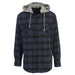 Men's Casual Button Up Flannel Shirt with Removable Hoodi - LECCE