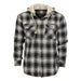 Men's Casual Button Up Flannel Shirt with Removable Hoodi - LECCE
