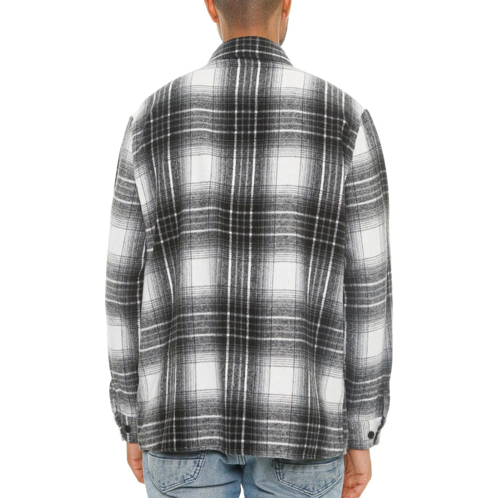Mens Checkered Soft Flannel Shacket - LECCE