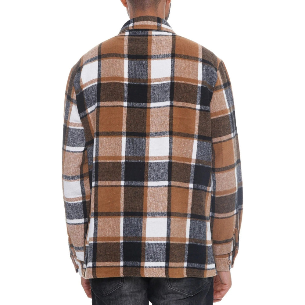 Mens Checkered Soft Flannel Shacket - LECCE