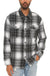 Mens Checkered Soft Flannel Shacket - LECCE