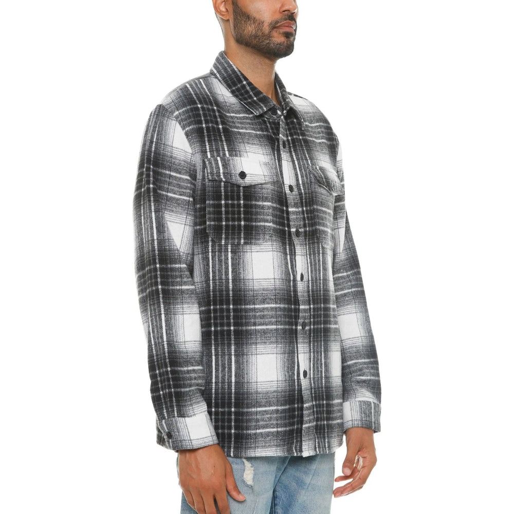 Mens Checkered Soft Flannel Shacket - LECCE