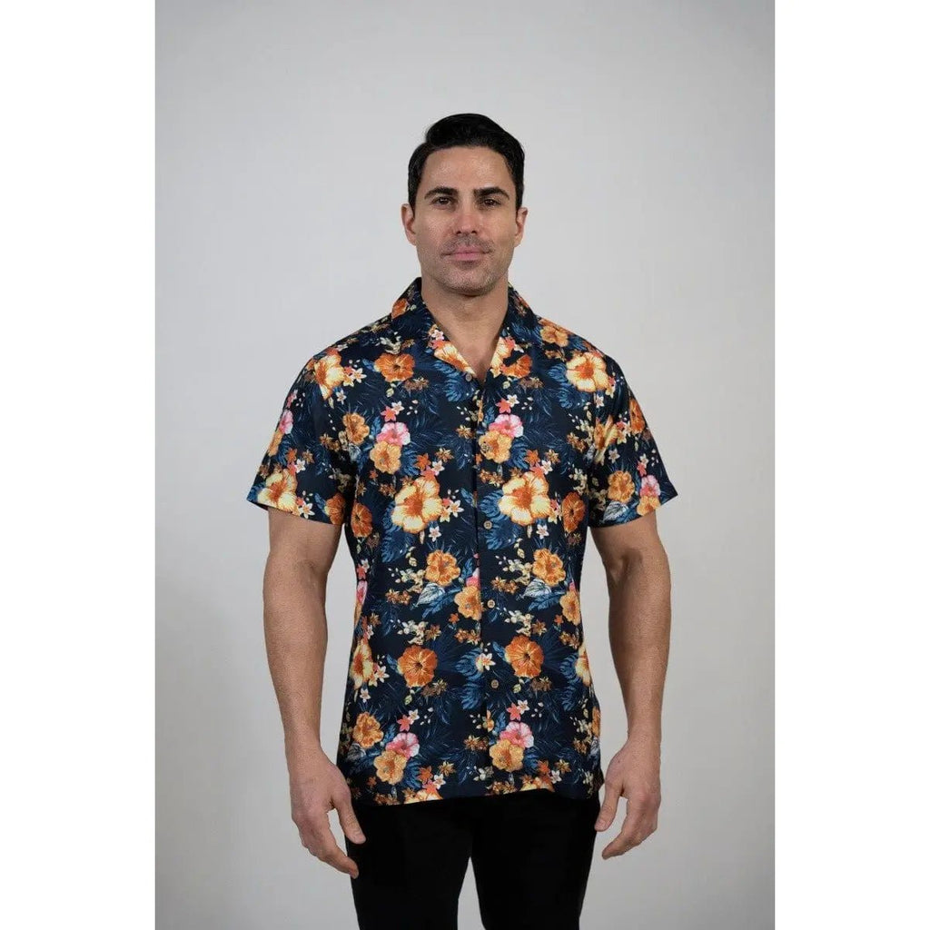Manga corta estampada para hombre