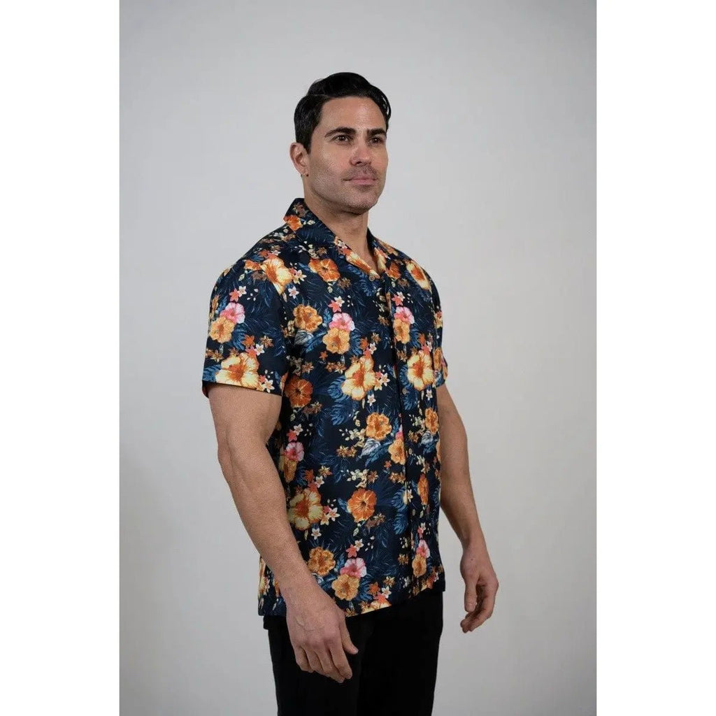 Manga corta estampada para hombre