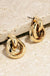 Metallic Double Ring Link Earrings - LECCE
