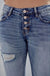 Mid rise button Fly Mom Jeans - LECCE