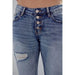Mid rise button Fly Mom Jeans - LECCE