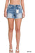 Mid Rise Raw Frayed Hem Denim Shorts - LECCE