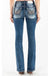 Mid Rise Women's Miss Me Wing Boot Cut Jeans - LECCE