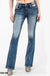 Mid Rise Women's Miss Me Wing Boot Cut Jeans - LECCE