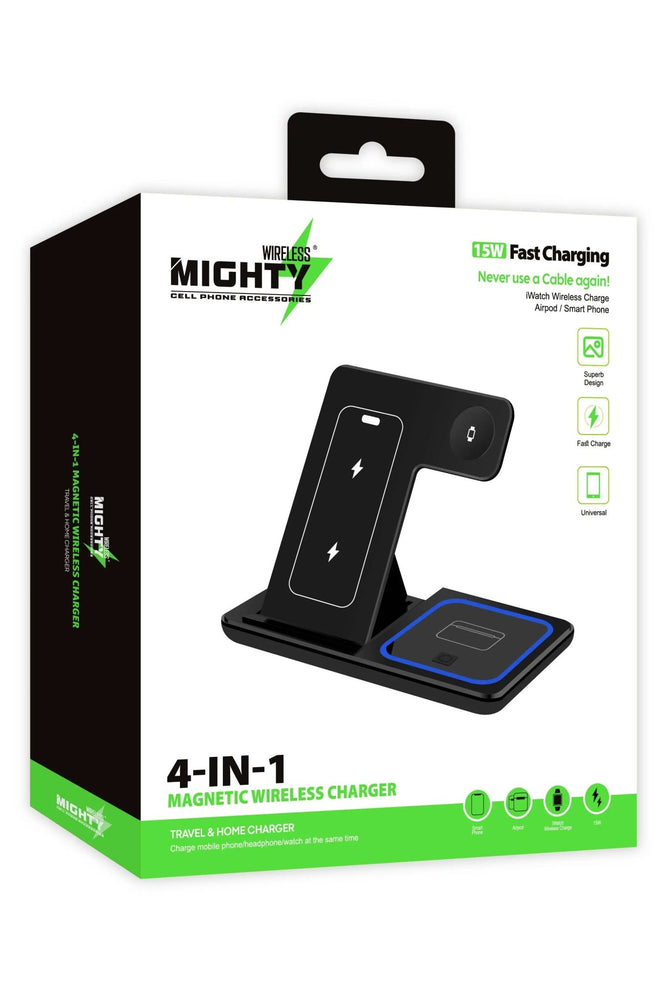 Mighty 4 in 1 Fast Charging Magnetic Wireless Charger MK29 - LECCE