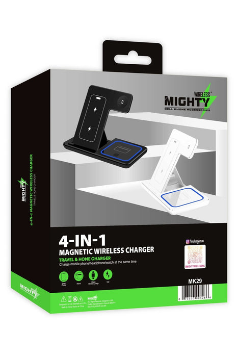 Mighty 4 in 1 Fast Charging Magnetic Wireless Charger MK29 - LECCE