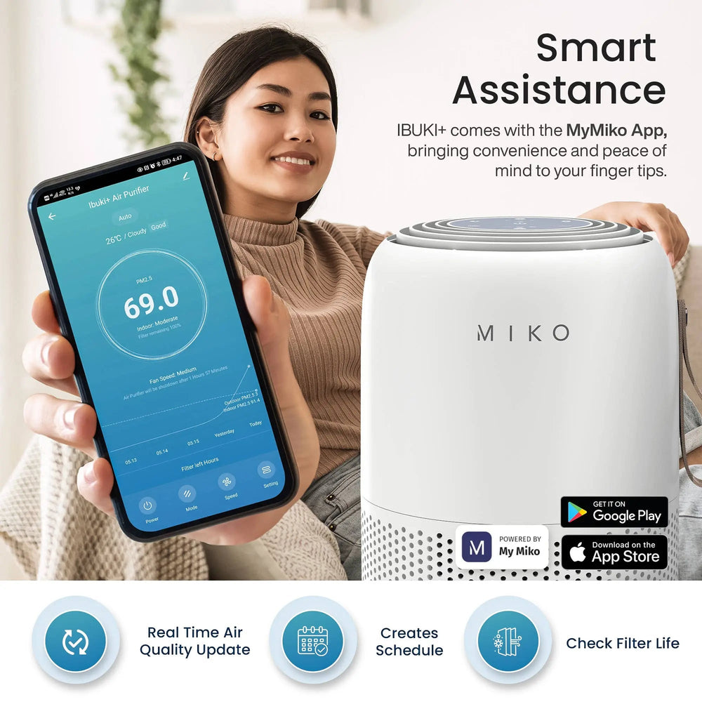 Miko App Controlled Air Purifier // The Ibuki + - LECCE