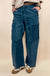Mineral Wash Wide Leg Drawstring Pants - LECCE