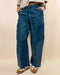 Mineral Wash Wide Leg Drawstring Pants - LECCE
