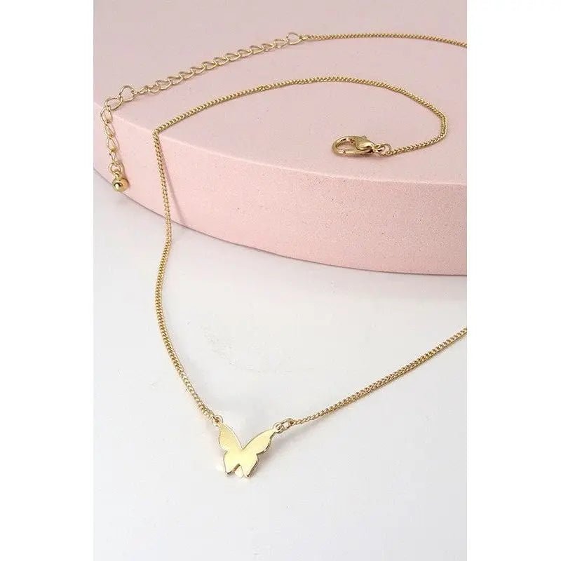 Mini Butterfly Pendant Necklace - LECCE