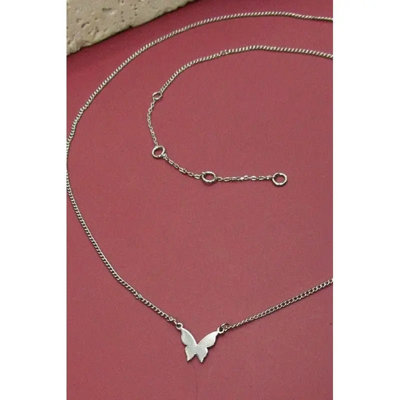Mini Butterfly Pendant Necklace - LECCE