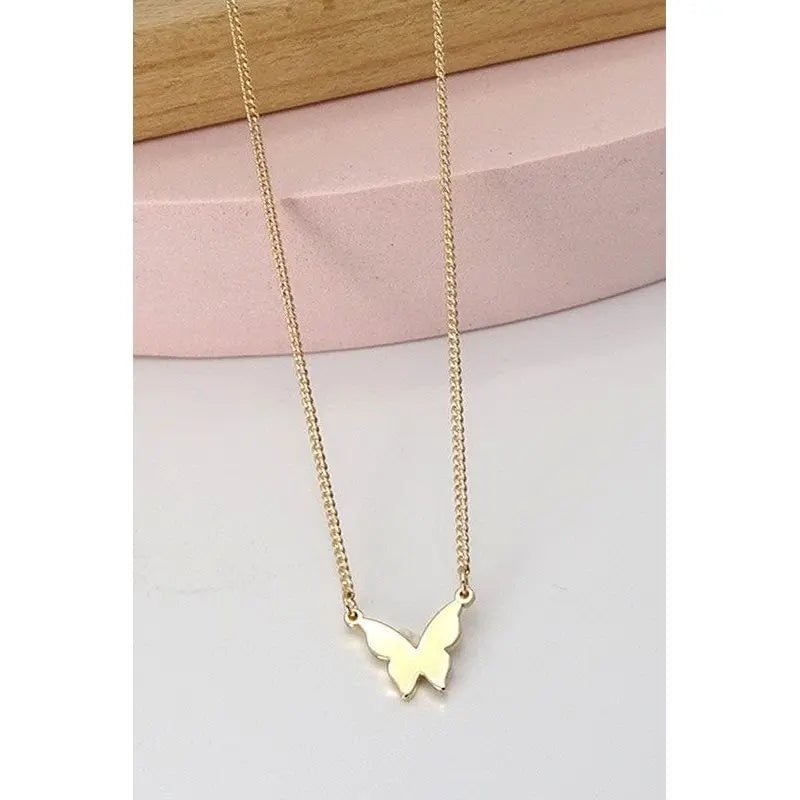 Mini Butterfly Pendant Necklace - LECCE