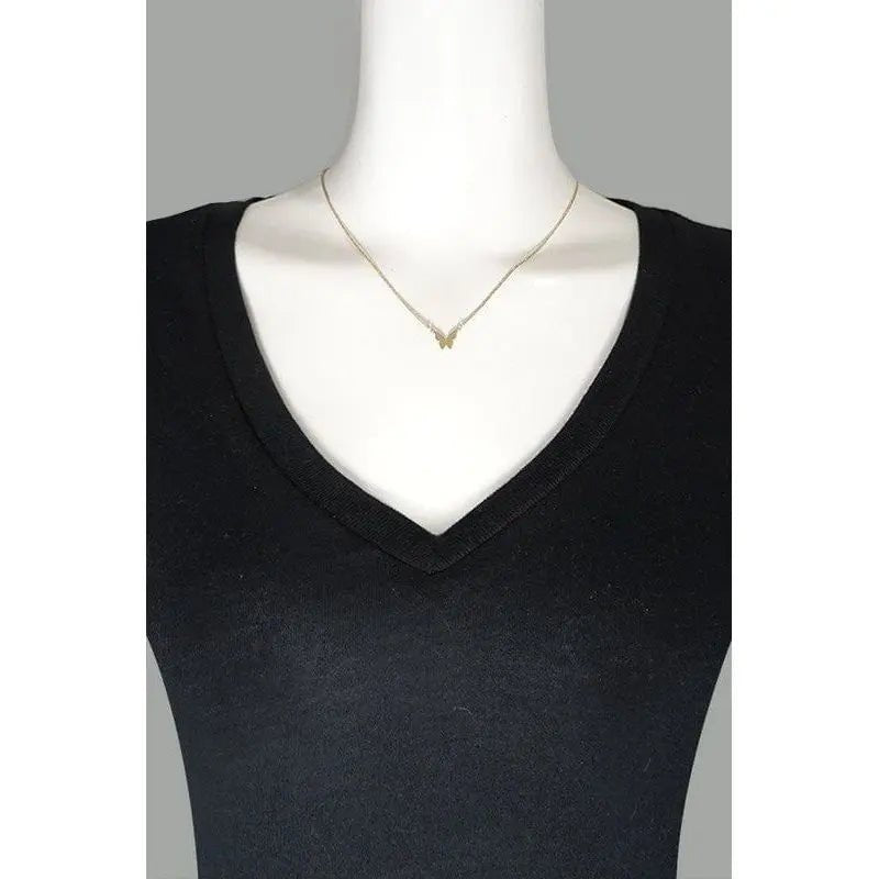 Mini Butterfly Pendant Necklace - LECCE