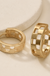 mini checker cutout hoop earrings