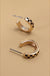 Mini Checker Hoop Huggie Earrings - LECCE