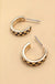 Mini Checker Hoop Huggie Earrings - LECCE