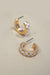 Mini Checker Hoop Huggie Earrings - LECCE