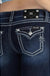 Miss Me Loose Saddle Stitch Border Bootcut Jeans - LECCE