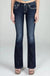Miss Me Loose Saddle Stitch Border Bootcut Jeans - LECCE