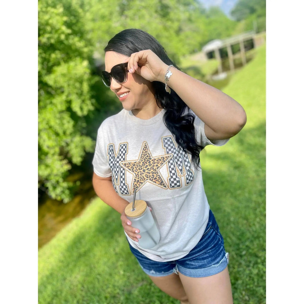 Mom Leopard Star T-shirt - LECCE