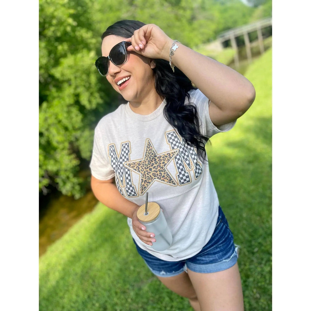 Mom Leopard Star T-shirt - LECCE