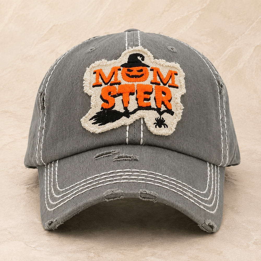 Momster washed vintage ballcap on cream stone - LECCE catalog
