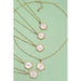 Monogram Initial Hexagon Epoxy Charm Necklace - LECCE