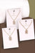 Monogram Initial Rectangle Pearly Charm Necklace - LECCE
