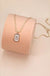 Monogram Initial Rectangle Pearly Charm Necklace - LECCE
