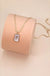 Monogram Initial Rectangle Pearly Charm Necklace - LECCE