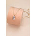 Monogram Initial Rectangle Pearly Charm Necklace - LECCE