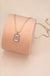 Monogram Initial Rectangle Pearly Charm Necklace - LECCE
