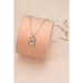 Monogram Initial Rectangle Pearly Charm Necklace - LECCE